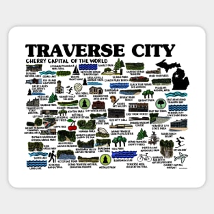 Traverse City Map Sticker